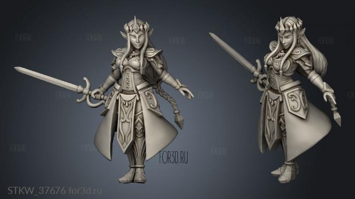 Link and Zelda Zalidra Elven Princess 3d stl модель для ЧПУ