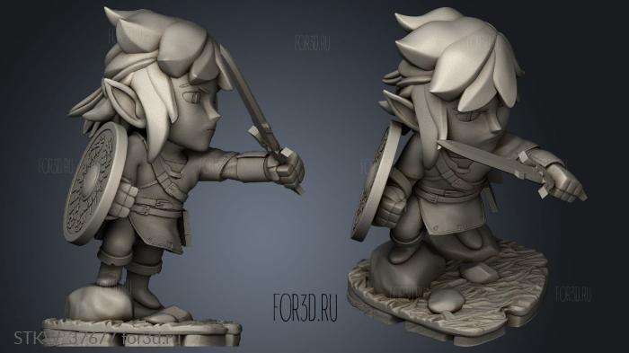 Link BOT Chibi stl model for CNC