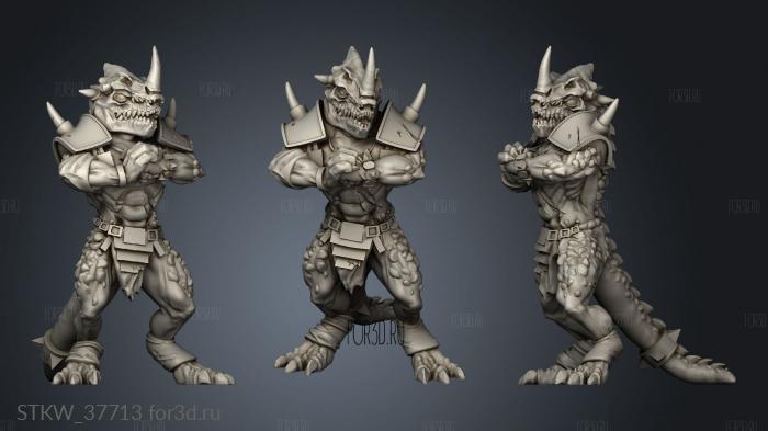 Lizard Man Saurian stl model for CNC