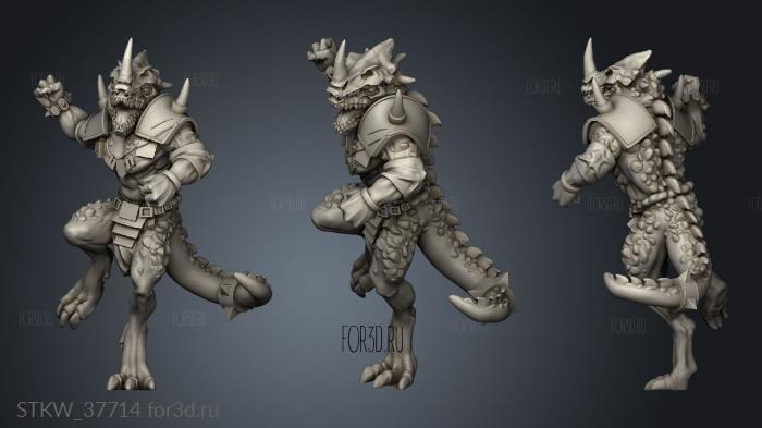 Lizard Man Saurian stl model for CNC