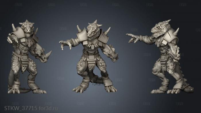 Lizard Man Saurian stl model for CNC