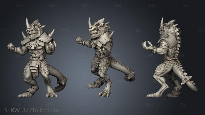 Lizard Man Saurian stl model for CNC