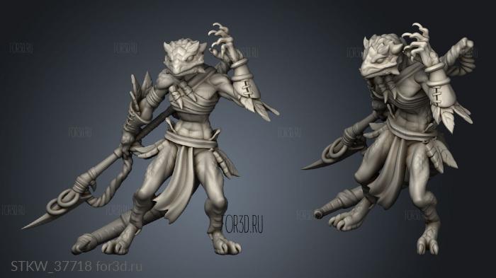 Lizard Shaman stl model for CNC