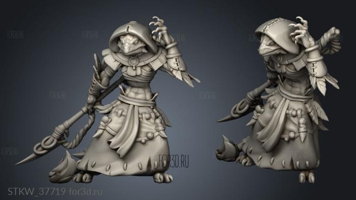 Lizard Shaman stl model for CNC