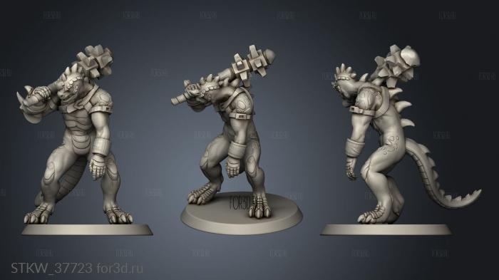 Lizardfolk Crusher stl model for CNC