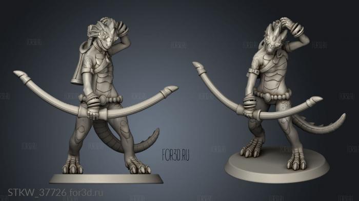 Lizardfolk Scout stl model for CNC