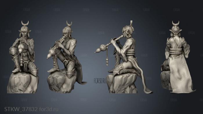 Lost Kingdom Bugeisha Musician stl model for CNC