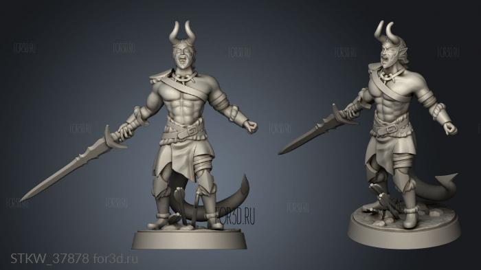 Lost World Tieflings Barbarian 3d stl модель для ЧПУ