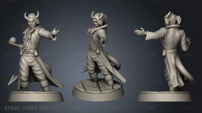 Lost World Tieflings Sorcerer stl model for CNC