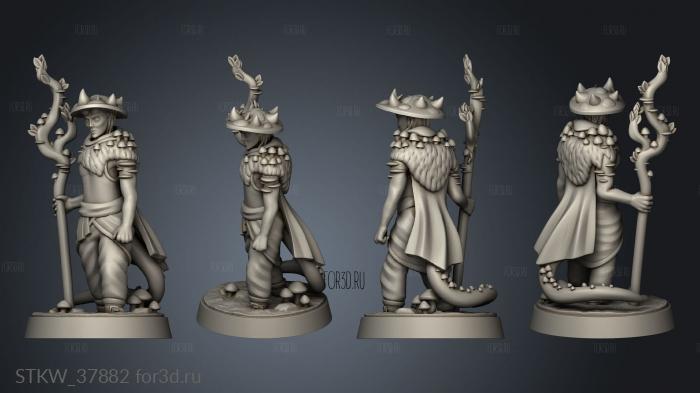 Lost World Tieflings Spore Druid stl model for CNC