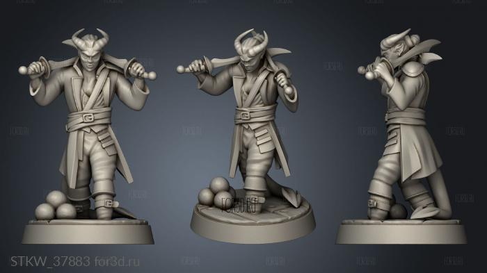 Lost World Tieflings Swashbuckler stl model for CNC