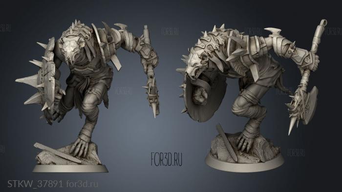 Dragons Chaos Gnoll Axe stl model for CNC