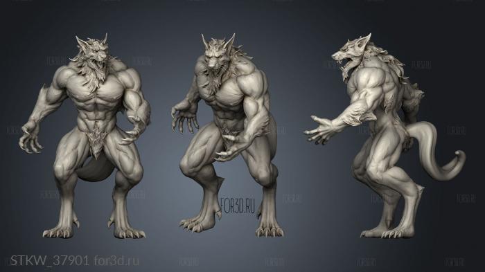garou Werewolf ted stl model for CNC