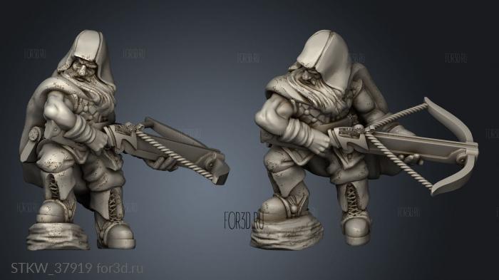 Adventurers Ranged Dwarf Ranger stl model for CNC