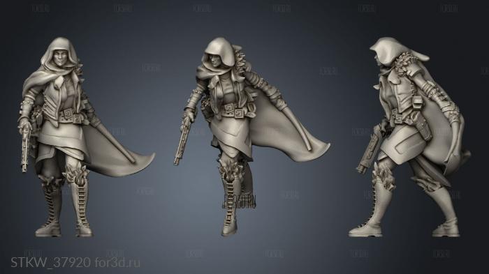 Adventurers Ranged Female ranger stl model for CNC