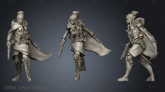 Adventurers Ranged Female ranger stl model for CNC