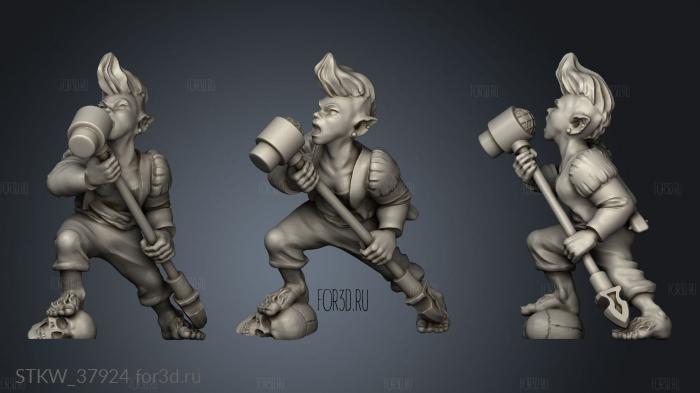 Bards Hound Halfling Bard Singer stl model for CNC