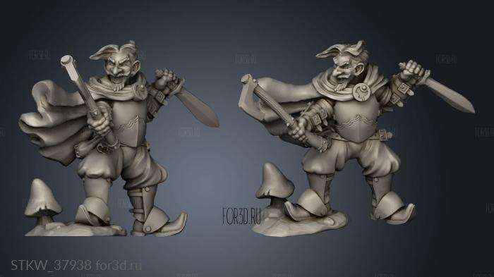 Gnome fighter Axe and Dagger stl model for CNC