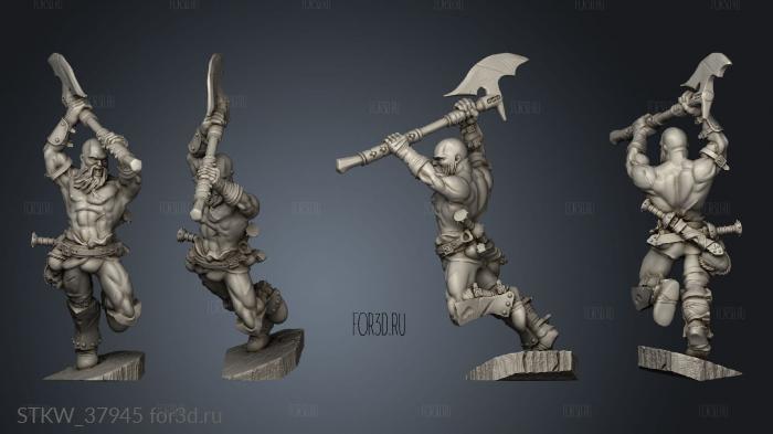 LION GOD bald halberd stl model for CNC