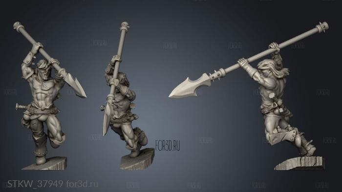 Lion God Bronan Spear stl model for CNC