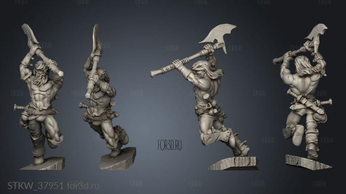 LION GOD Hair Beard and Halberd stl model for CNC