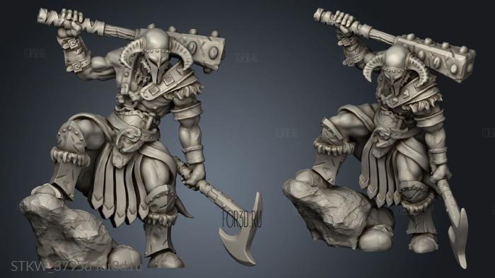 Male Barbarian helm stl model for CNC