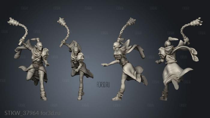 Spiritual Warriors Elf monk stl model for CNC