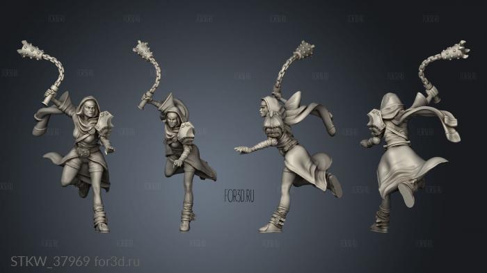 Spiritual Warriors Elf monk stl model for CNC