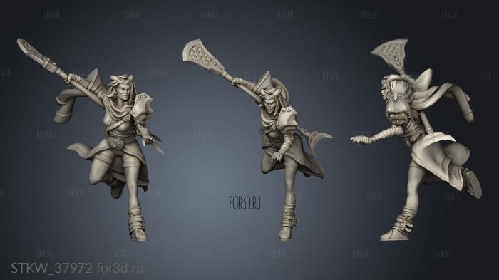 Spiritual Warriors Elf monk stl model for CNC