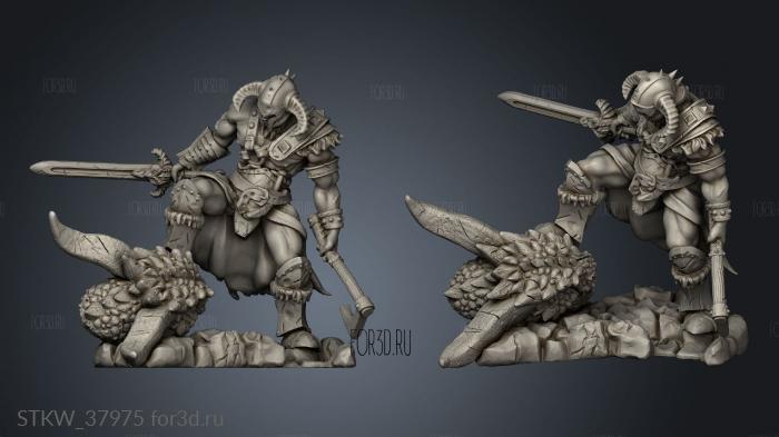 Starter chest Barbarian Dragon yer 3d stl модель для ЧПУ