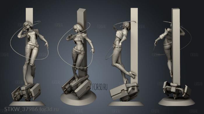 Lucy Cyberpunk Action to hand stl model for CNC