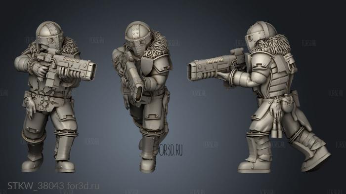 Prima Trooper stl model for CNC