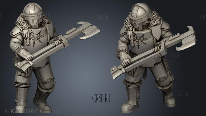 Securis Trooper stl model for CNC