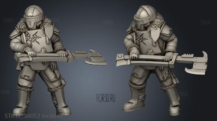 Securis Trooper stl model for CNC