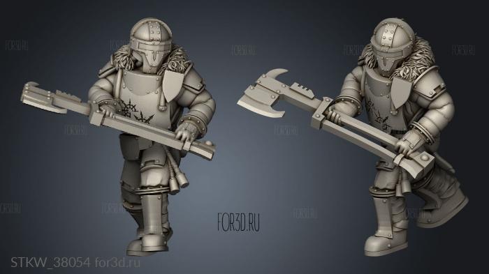 Securis Trooper stl model for CNC