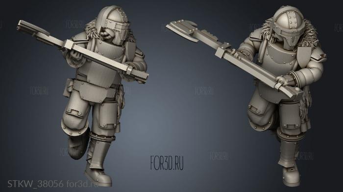 Securis Trooper stl model for CNC