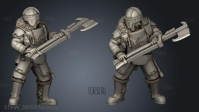 Securis Trooper stl model for CNC