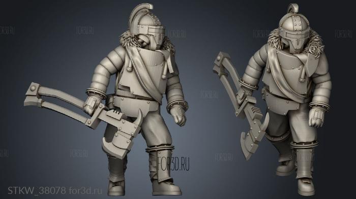 campaign hoplitai axeman stl model for CNC