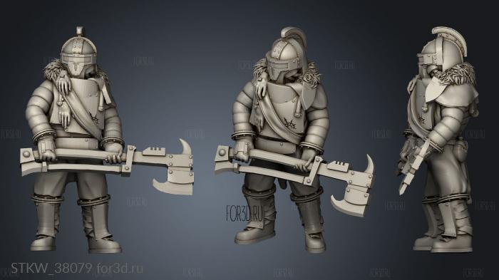 campaign hoplitai axeman stl model for CNC