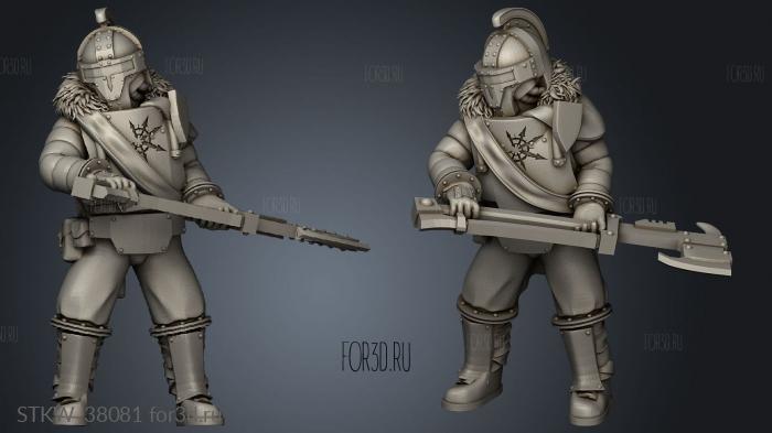 campaign hoplitai axeman stl model for CNC