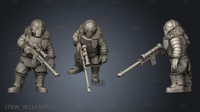 Halflings Sniper stl model for CNC