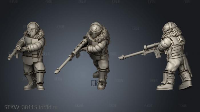 Halflings Sniper stl model for CNC