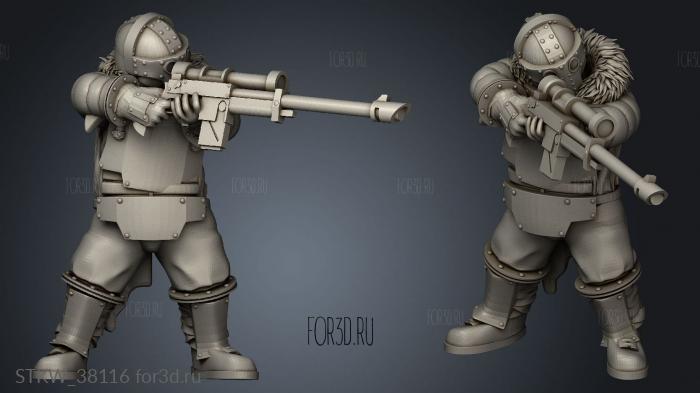 Halflings Sniper stl model for CNC