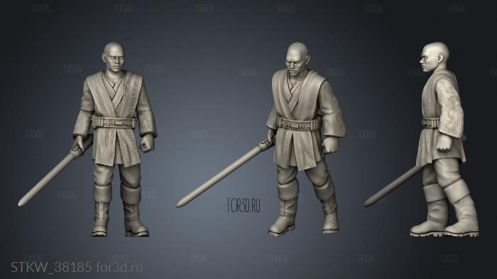 Mace Windu Master the mace windu action stl model for CNC