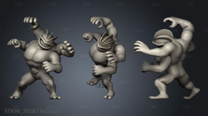 Machamp stl model for CNC