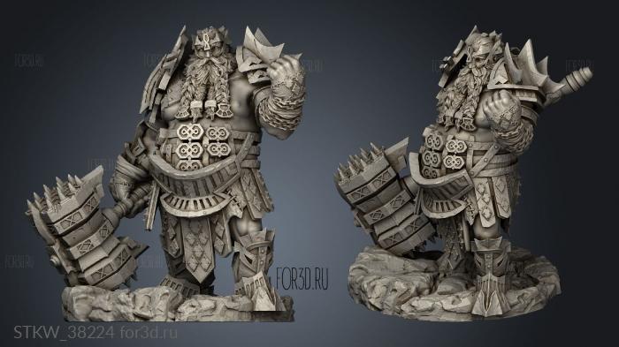 Magma Lords Fire Giant Skullcrushers stl model for CNC