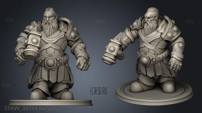 Magnus Duergar Warlord stl model for CNC