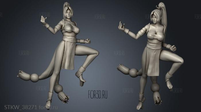 Mai Shiranui King Fighters gidp gym stl model for CNC