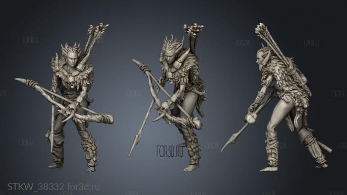 Flesh Stalkers hunter stl model for CNC