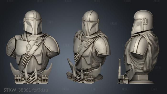 Mandalorian and infill Remix Star Wars MH Signetinfill Easy Stand 3d stl модель для ЧПУ